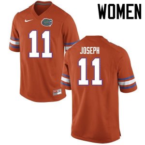 Women's Florida Gators #11 Vosean Joseph NCAA Nike Orange Authentic Stitched College Football Jersey LYD4862VH